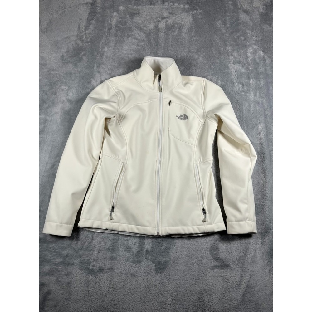The North Face Women's Jacket Size M Soft Shell Light Beige Gray Apex Barrier